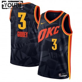 Barn Oklahoma City Thunder Tröja Josh Giddey Nike 2023-24 City Edition Svart Swingman